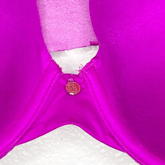 VICTORIA'S SECRET Lightly Lined Demi Bra Underwire Padded Fuchsia Pink Size 34DD - Picture 3 of 9